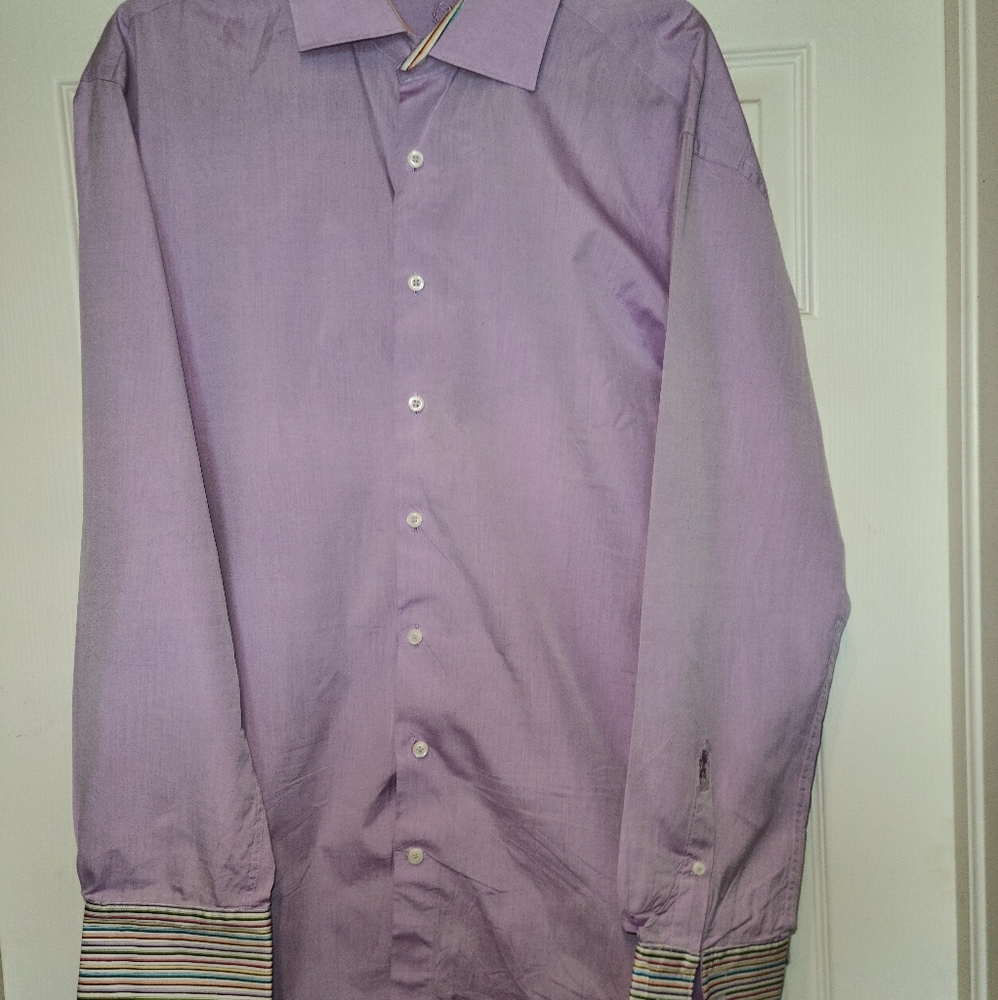 BUGATCHI UOMO REVERSIBLE FRENCH CUFF SHIRT